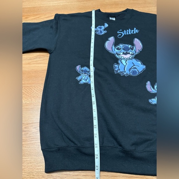 Disney Women's Lilo & Stitch Sweatshirt Black Medium - Picture 3 of 4